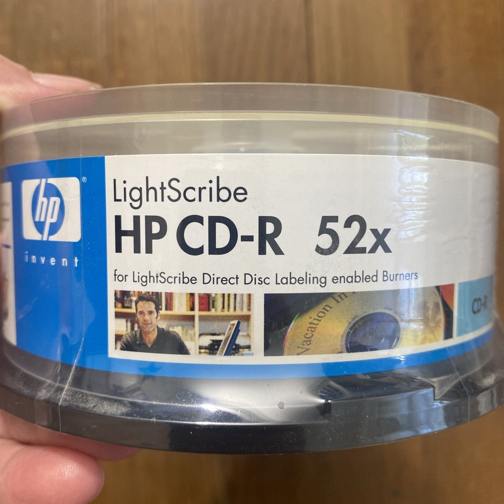 HP LightScribe CD-R Recordable Discs 52x 700MB 80 Min 25-Pack Spindle
